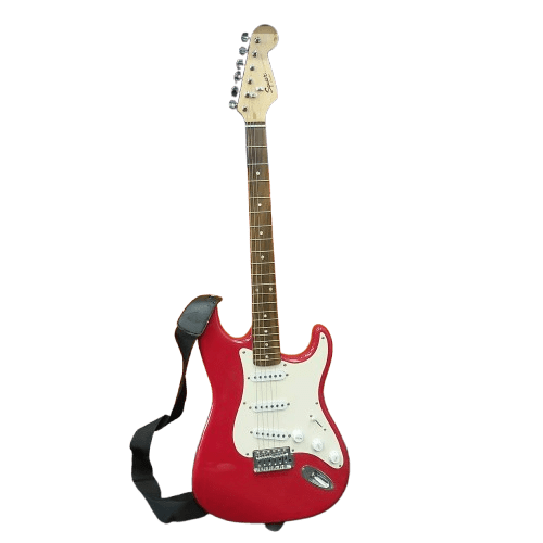 Squier Bullet Strat Guitar Red – *Missing string* (NA 1351029) * PICKUP ONLY*