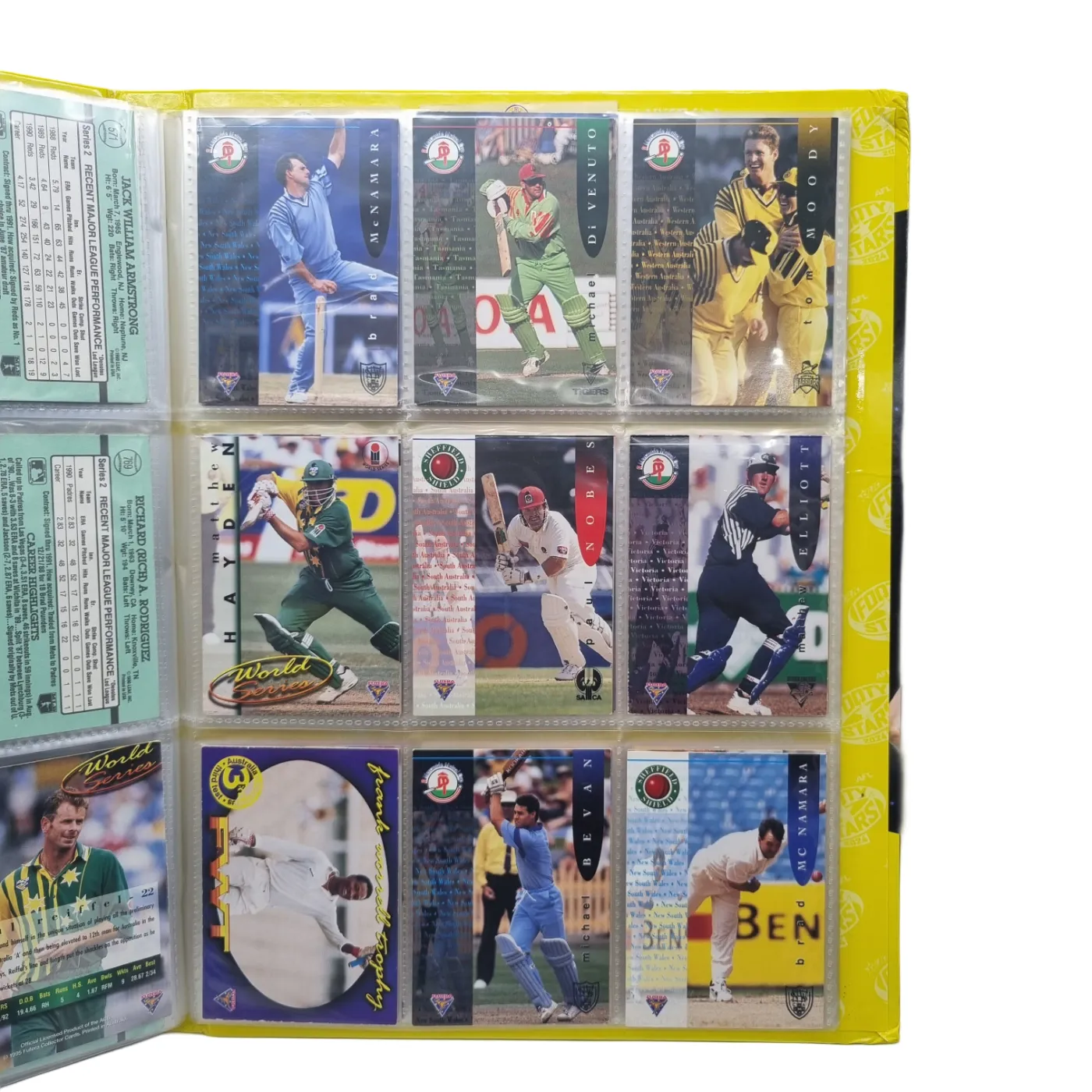 Brand Card Album – Yellow Select AFL Album with Assorted Cards (AFL, NRL, Pokémon, Cricket, Baseball) (WR 1345171)