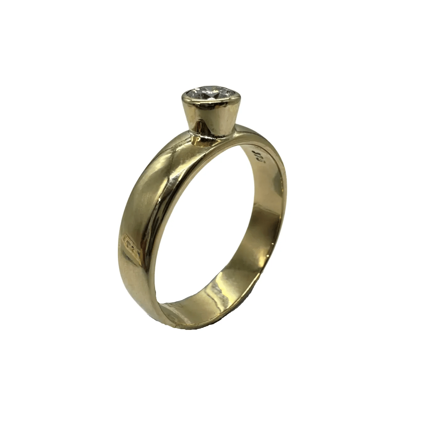 Ladies 9ct Yellow Gold Single Stone Diamond Ring 0.30ct TDW N 6 3/4 with Valuation – WL 1323263