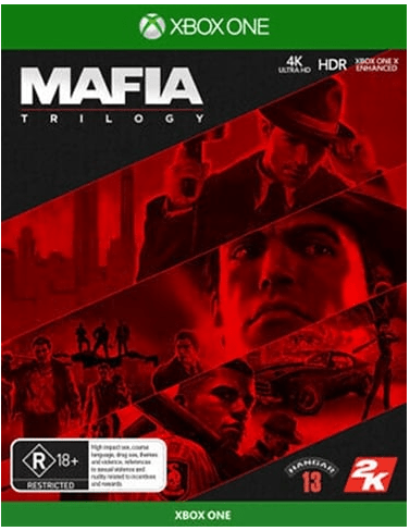 XBOX One Mafia Trilogy, Good Condition, With Slip Cover, Light Damage To Bottom Of Insert (CP 1296844)