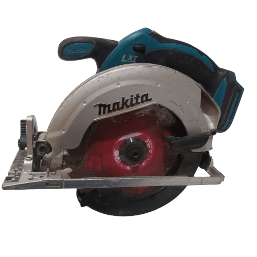 Makita 18V LXT DSS611 Circular Saw, Blue, Some Wear + Building Dust, SKIN ONLY (NA 1344281)