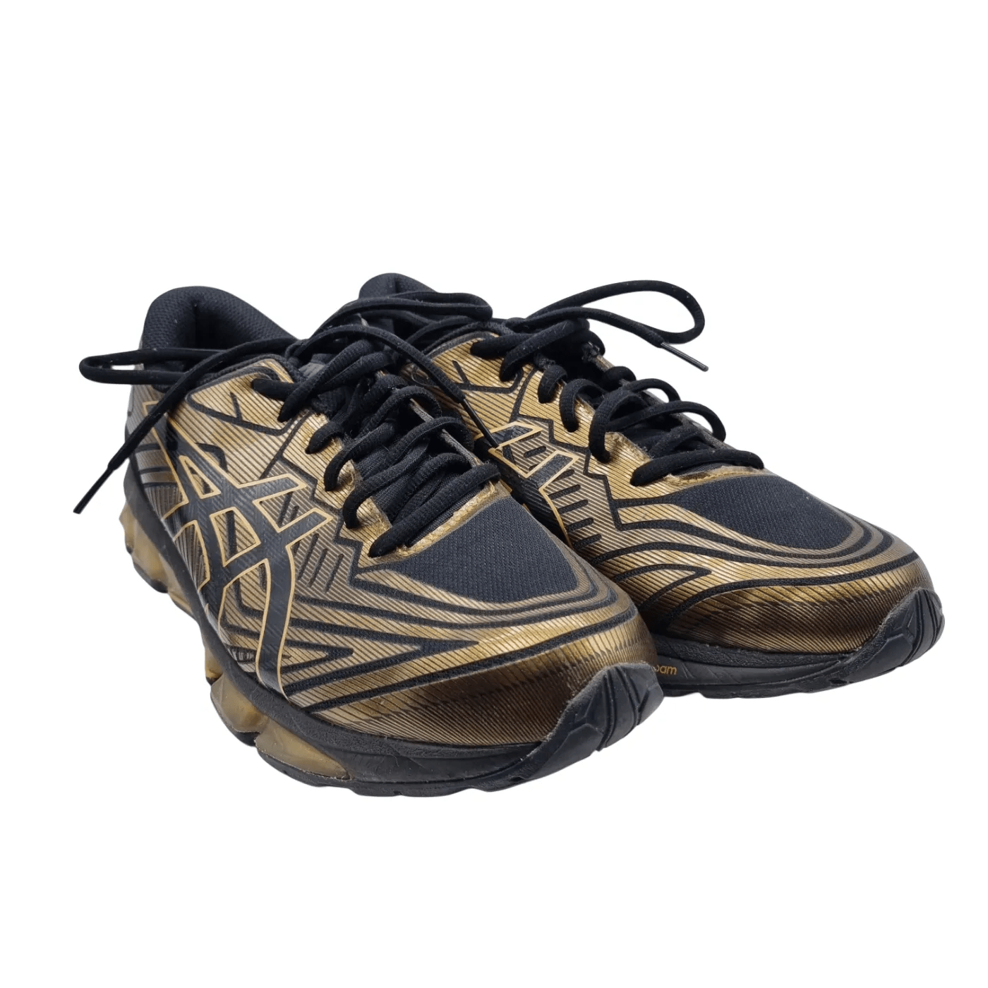 ASICS Running Shoes – Black/Gold (Size 9, Model: 1201A876)   (WR)