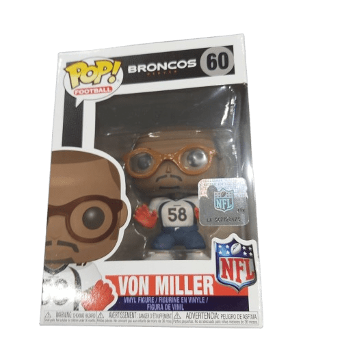 Funko Pop! Vinyl Football Series – NFL Denver Broncos #60 Von Miller Very Good Condition In Box
