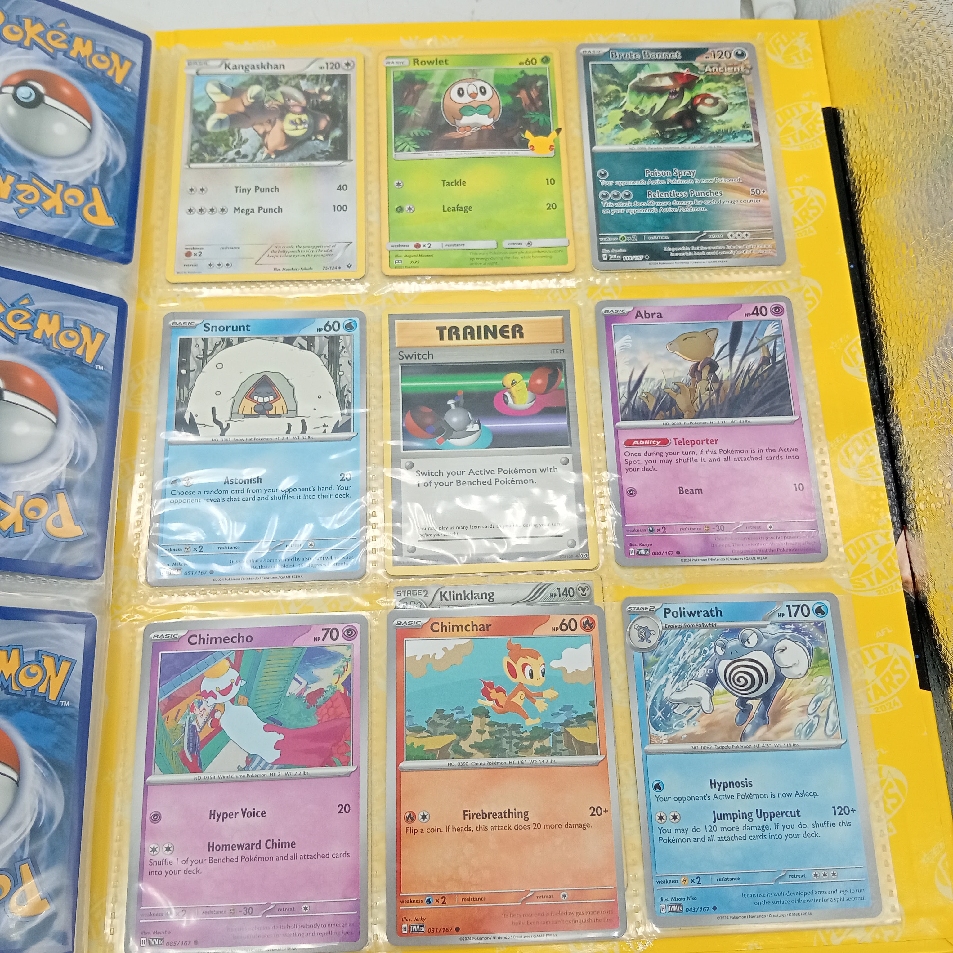 Estimated 170 Assorted Pokemon Cards In AFL Album Includes: Holo, Reverse Holo, Common, Trainer Cards (WR 1343495)