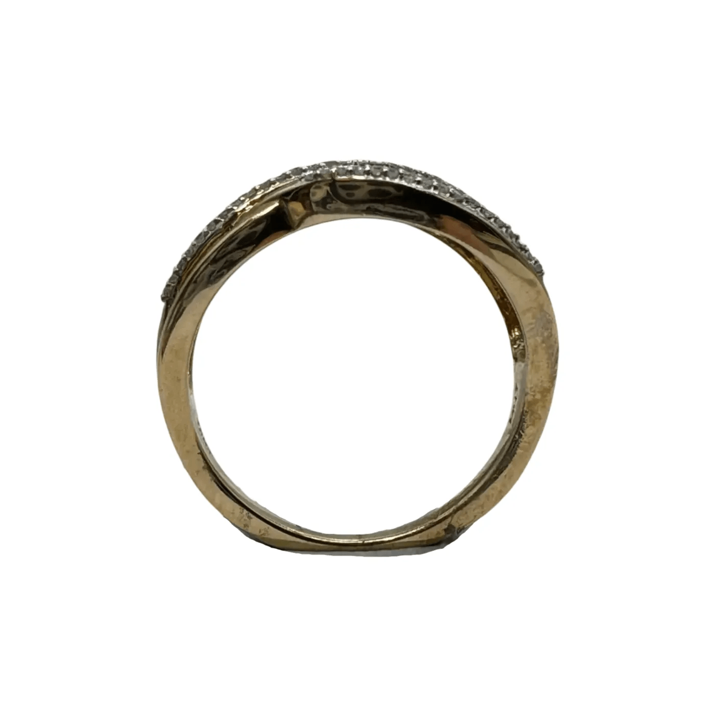 Ladies 10ct Yellow Gold 92 Stone Diamond Ring 0.36ct TDW O 7 1/4 with Valuation – WL 1266627