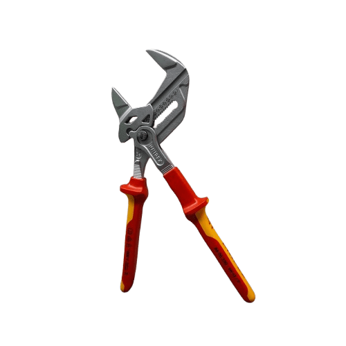 Knipex 86 06 Plier Wrench, 250 mm Overall, Angled, Bent, Flat, Straight Tip, VDE/1000V, 52mm Jaw (LN)