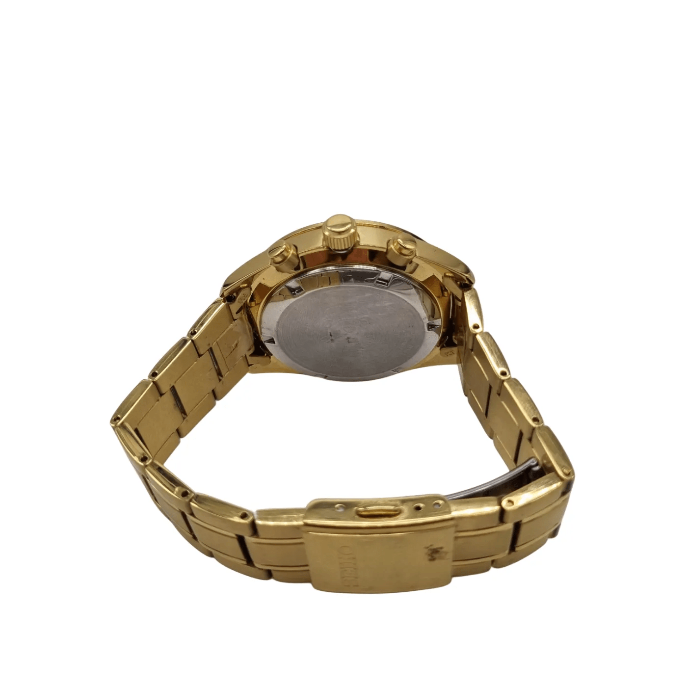 Seiko 8T67-00L0 Mens Gold Chronograph Watch