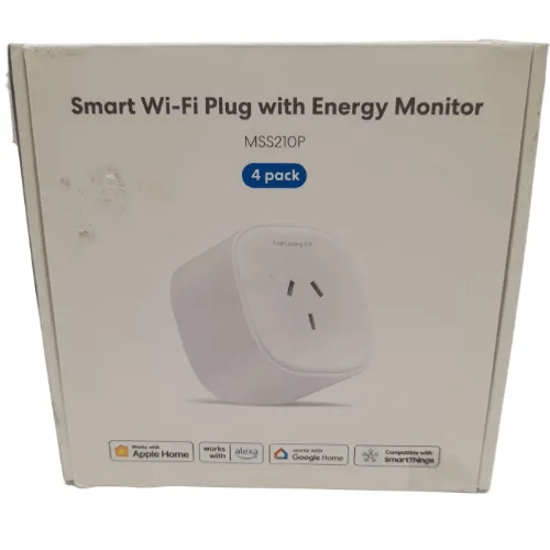 Meross Smart Wifi Plug with Energy Monitor MSS210P 4 Pack As new In Box