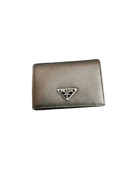 GENUINE PRADA WALLET SMALL SAFFIANO LEATHER WITH PROOF OF PURCHASE BLACK IN BOX WITH AUTHENTICITY CARD