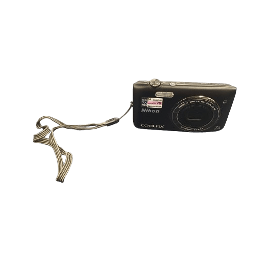 Nikon Coolpix S3500 Compact Digital Camera, Black, With Box, Soft Case, SD, Charger, Battery, Manual, CDs (MR 1346237)