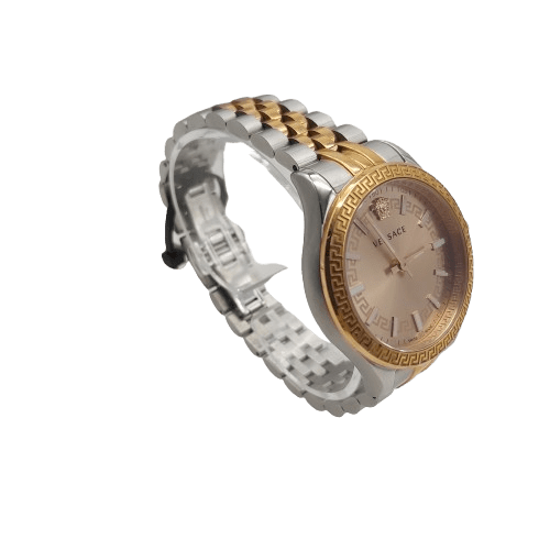Ladies Versace Watch VEHU Silver/Rose Gold With Box