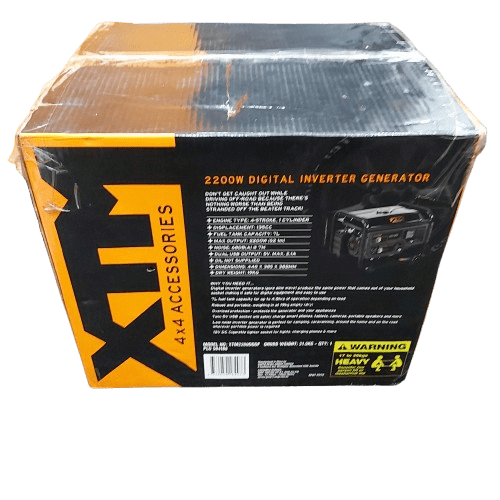 **HEAVY ITEM PICK UP ONLY**  XTM Inverter Generator 2200W 135cc, Black, Like New In Box **HEAVY ITEM PICK UP ONLY** (CP 1354985)