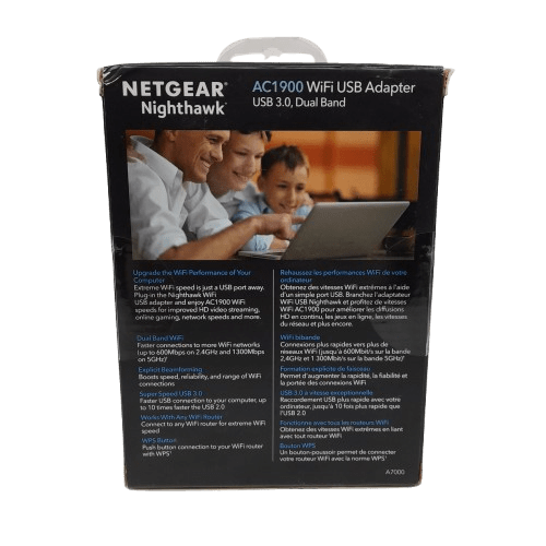 Netgear Nighthawk AC1900 WiFi USB Adapter in Box Like New (JN)