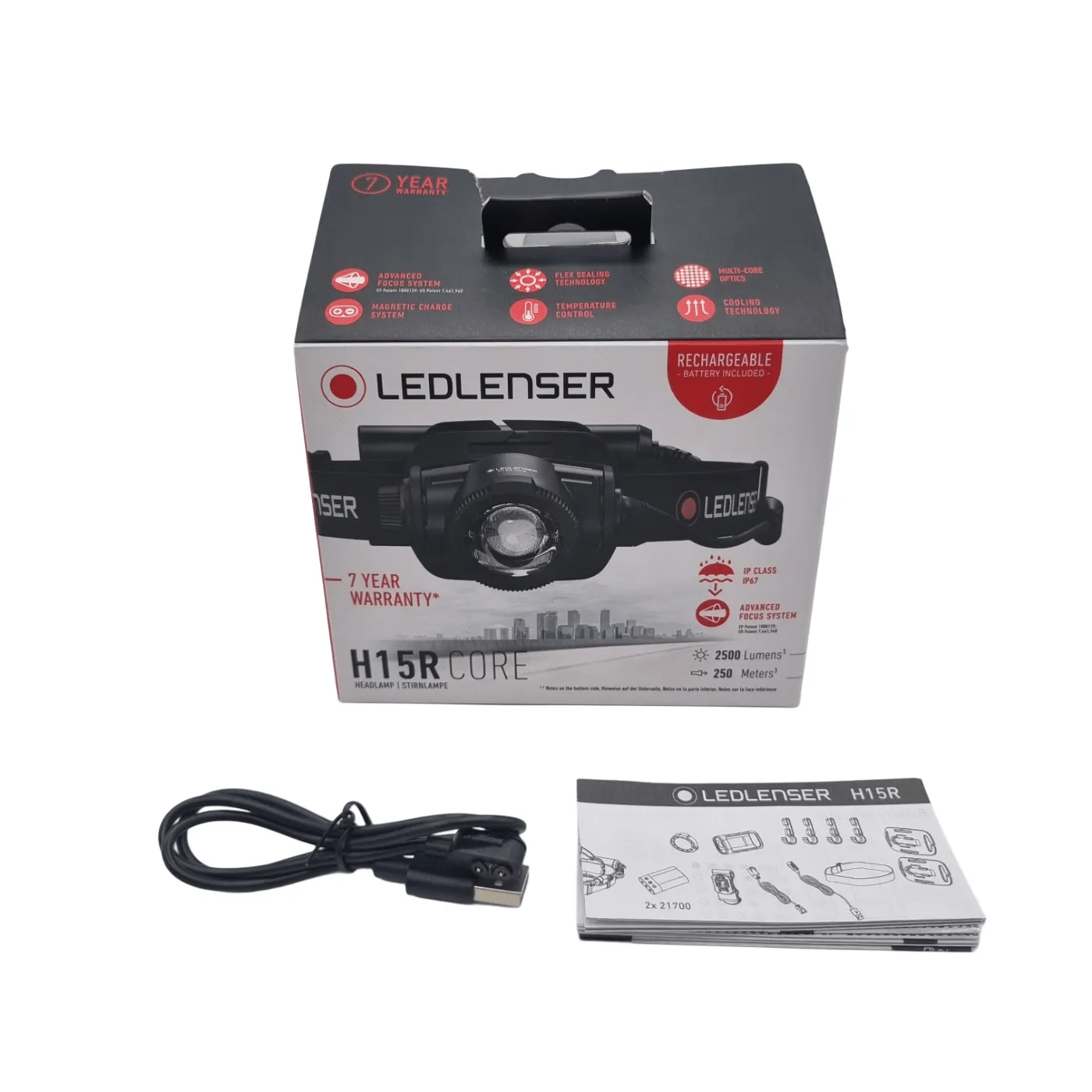 Ledlenser H15R Core Series Rechargeable Headlamp In Box + USB (WR 1346517)