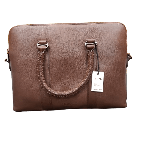 RM Williams Laptop Bag Farrier Brown With Strap (CP)