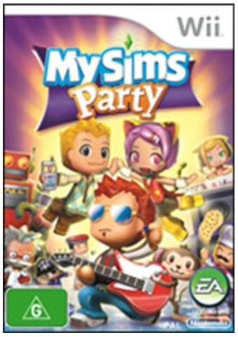My Sims Party Nintendo Wii Game Average Condition No Mnaual