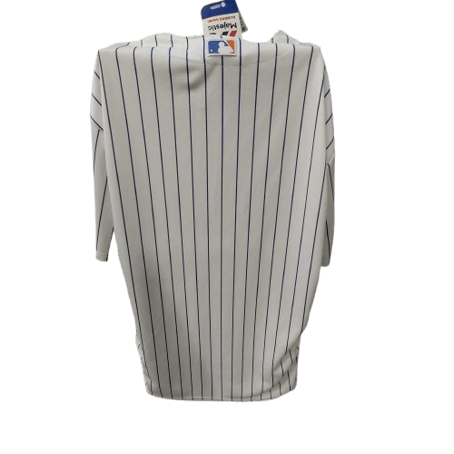 Majestic Genuine Merchandise MLB Mets Baseball Jersey, White, US2XL, Like New With Tags
