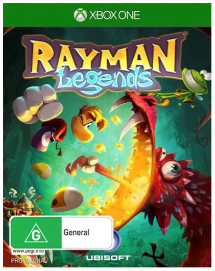 Rayman legends Xbox One Game Average Condition No Manual * Cracked Case *
