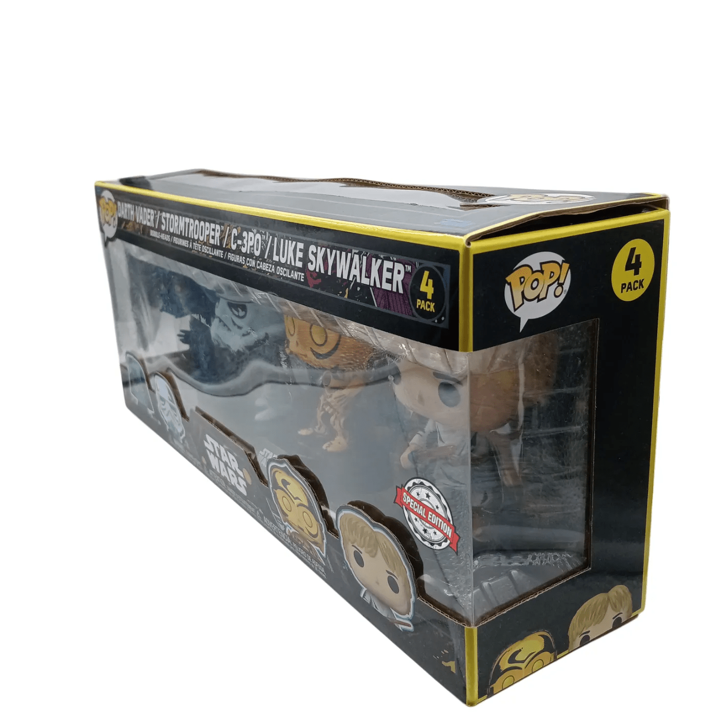 Pop Funko 4 Pack Special Edition Figurines: Darth Vader / Stormtrooper / C-3PO / Luke Skywalker (WR 1346262)