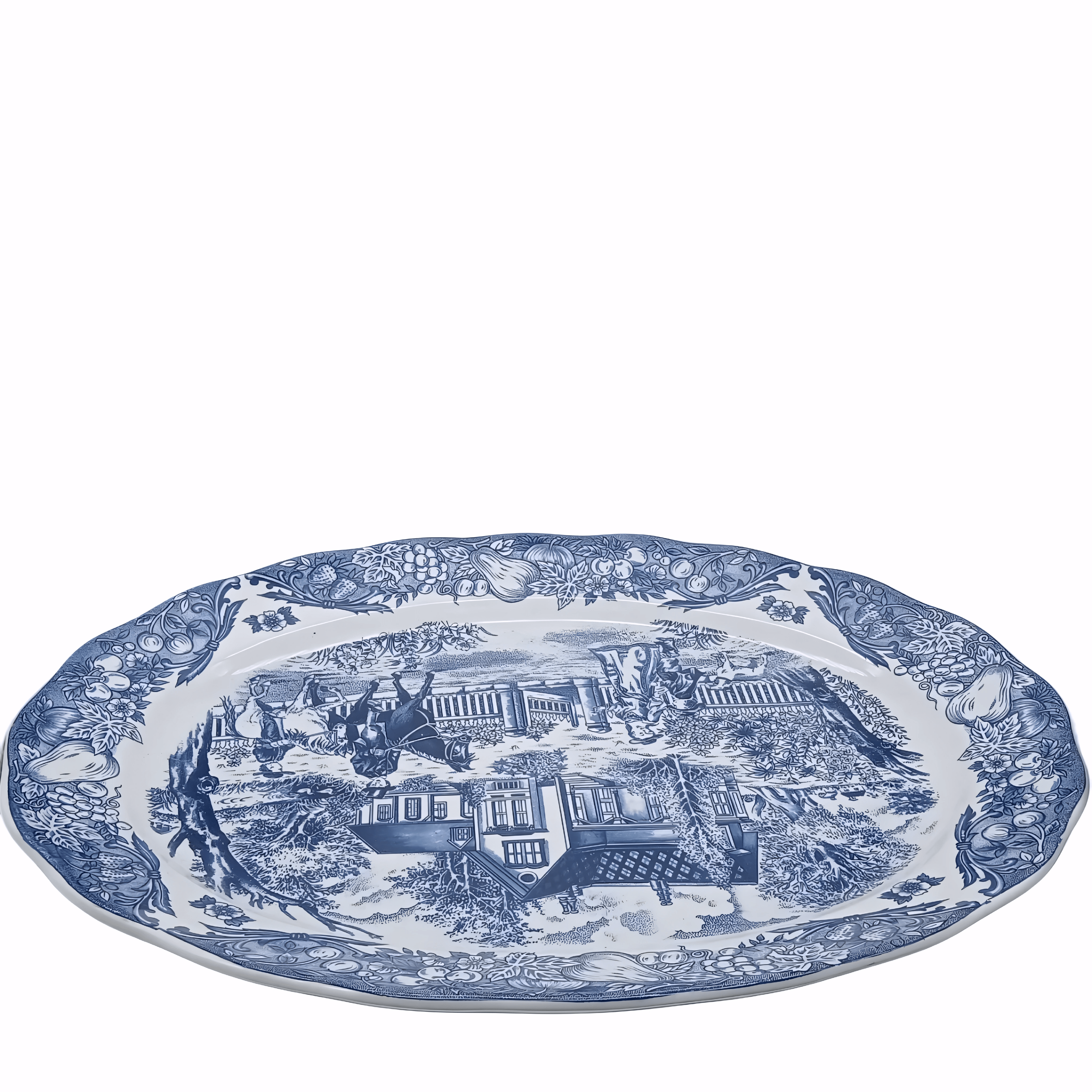 China Blue Decorative Plate – Classic Porcelain Design (WR 1346884)