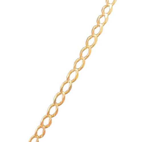 9ct Unisex Yellow Gold Curb Link Necklace. (NG 1348117)