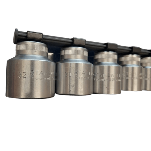 Stahlwille 811784 (SW12918/10-50 – 96053010) 10 pce 1/2″ Set of Sockets with Clip Bar, Excellent Condition, Tools Only (MR)