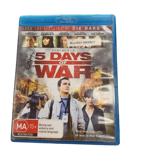 5 Days Of War (2010) Bluray, Ex-Rental Good Condition