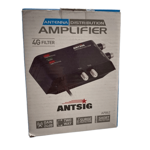 Antsig 2 Way Indoor Distribution Amplifier – Like New with Box