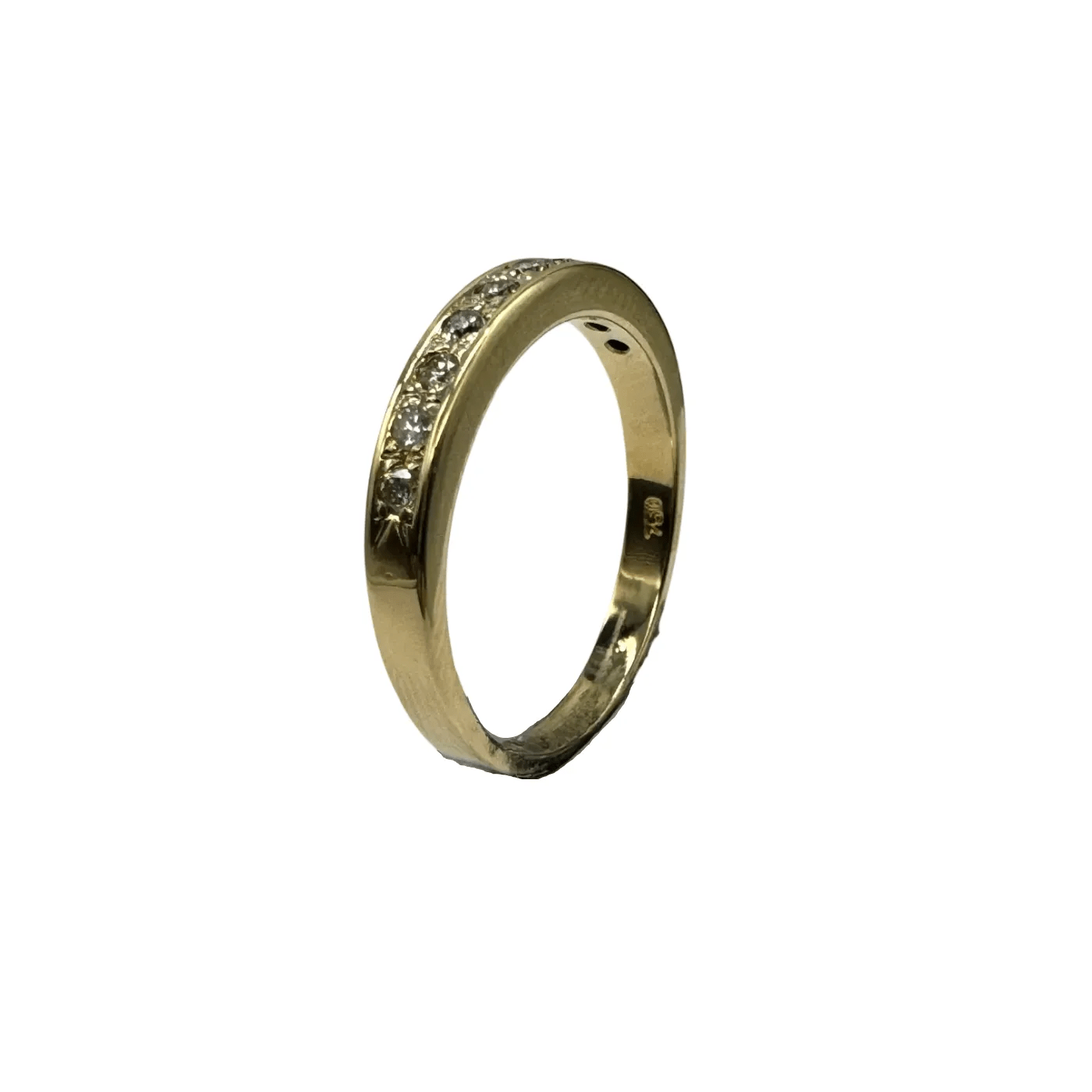 Ladies 18ct Yellow Gold 10 Stone Diamond Ring 0.20ct TDW N 6 3/4 With Valuation (WR 1309230)