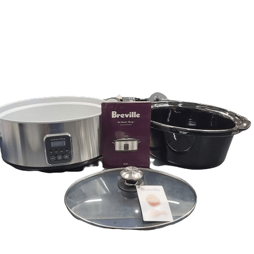 Breville Slow Cooker BSC420, 6L Capacity, Silver, Like New, With Box & Manual