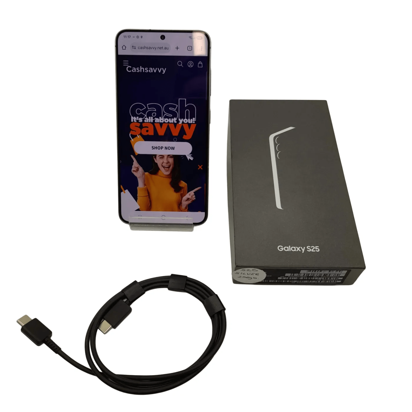 Samsung Galaxy S25 256GB Mobile Phone (SM-S931B) + Box + USB