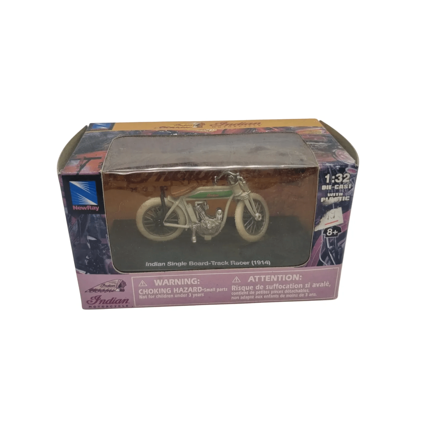 1914 Indian Sing Board-Track Racer Model Scale 1:32 In Box