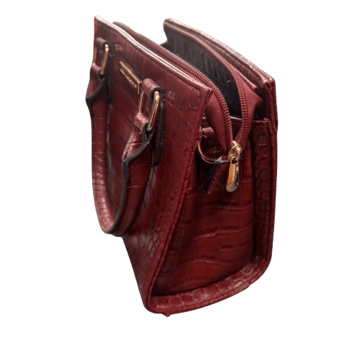 Ladies Colette By Colette Hayman Red Sia Tassel Mini Bag, Acceptable Condition, No Tassel OR Shoulder Strap, Some Stitching Coming Undone