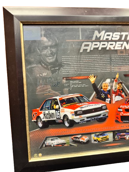 The Master And His Apprentice Peter Brock And Craig Lowndes Frame With Certificate Of Authentication **Pick Up Only**