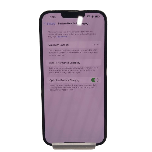 Apple iPhone 13 Pro Max (MND03X/A), Alpine Green, 256GB Storage, 84% Battery Health, Some Case Burn, Good Condition No Accessories (NA 1342722)