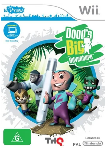 U Draw Doods Big Adventure Wii GAme Acceptable With Manual