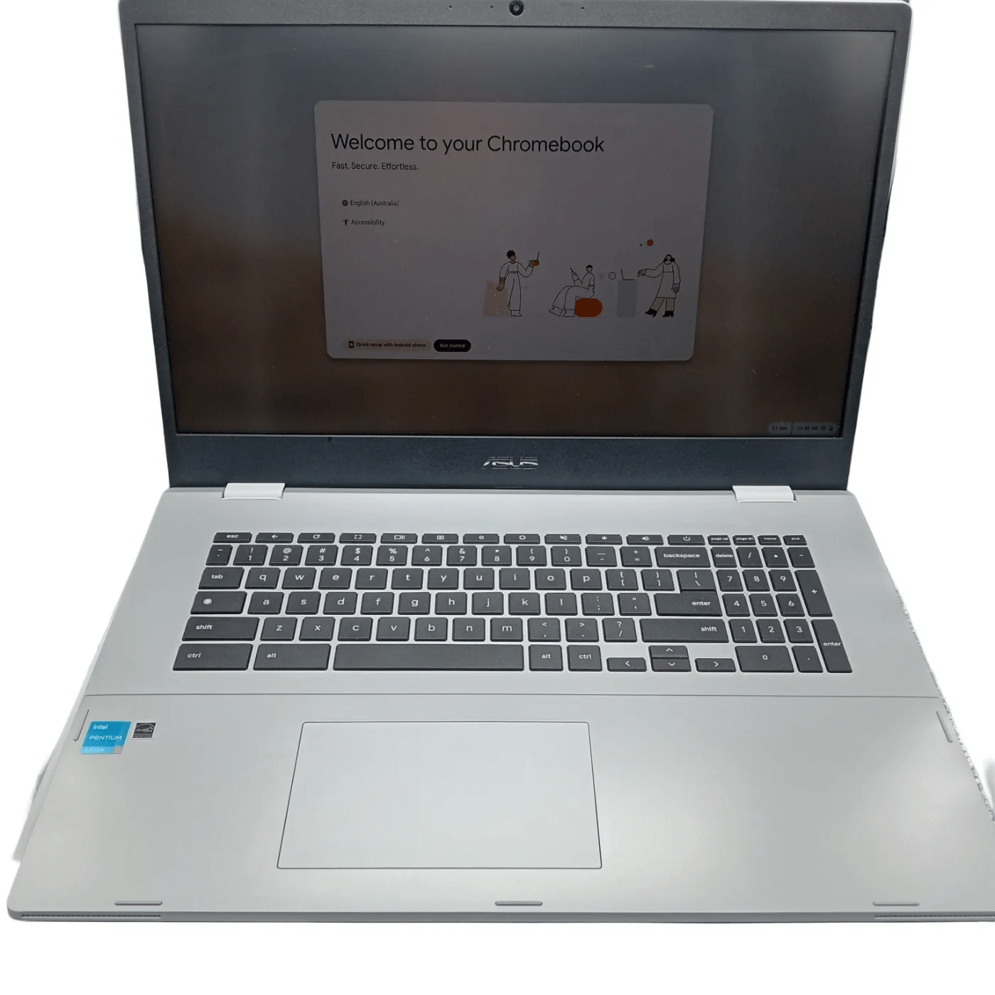 ASUS CHROMEBOOK CZX1700CK + CHARGER SILVER 8GB RAM    (WR 1342309)