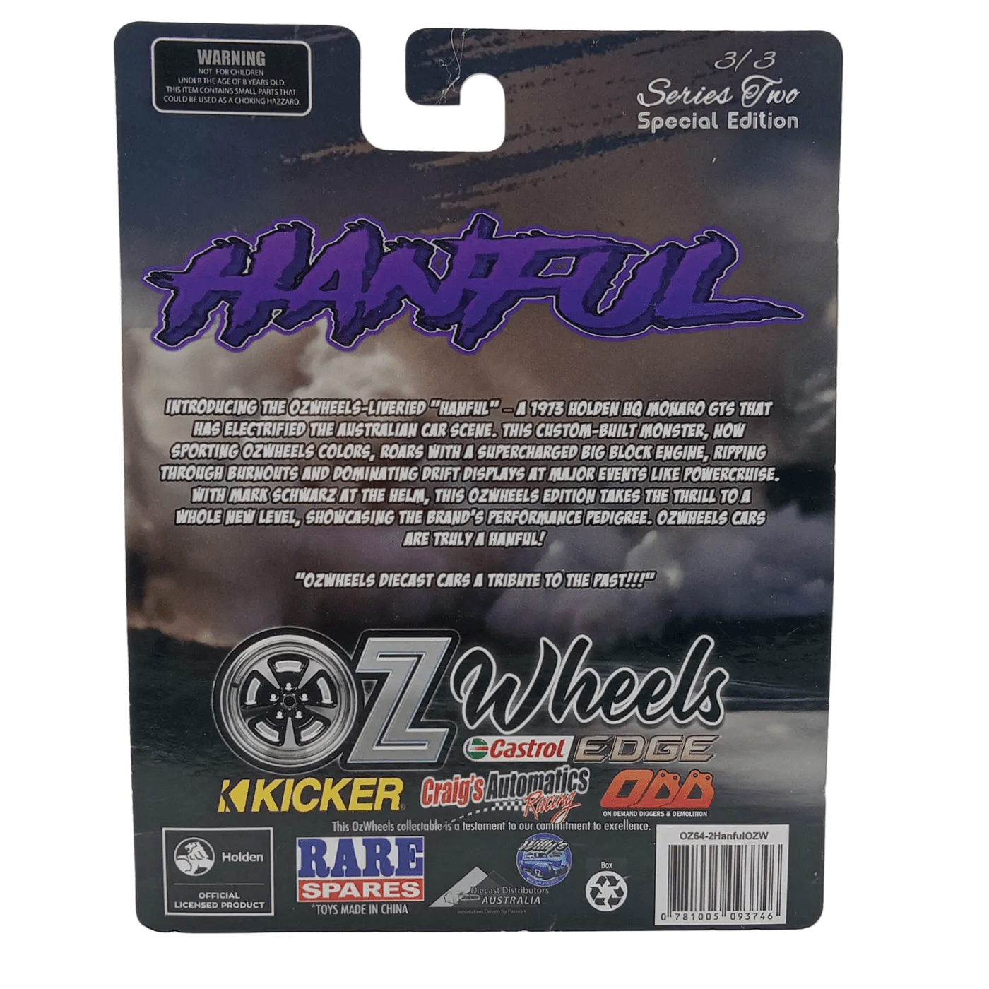 Holden OZ Wheels – Purple Handfull Series One Special Edition (1:64 Scale, 3 of 3) – In Box  (WR 1340717)