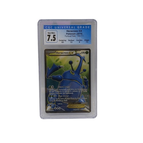 COLLECTABLE POKEMON CARD 2014 EX HERACROSS  NEAR MINT 7.5