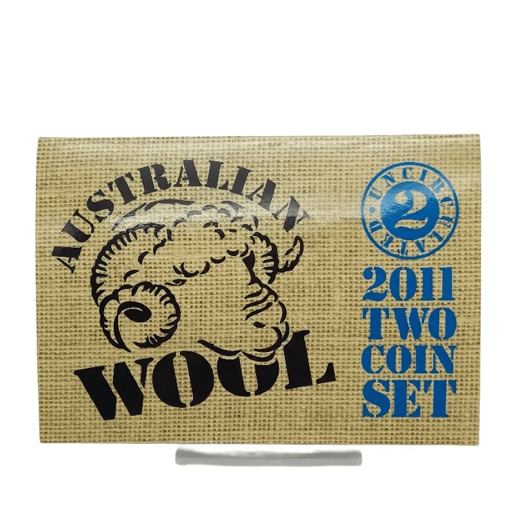 2011 Royal Australian Mint Australian Wool Two Coin Mint Set