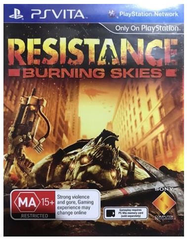 Sony PS Vita Resistance: Burning Skies, Good Condition, Some Wear To Edge Of Case