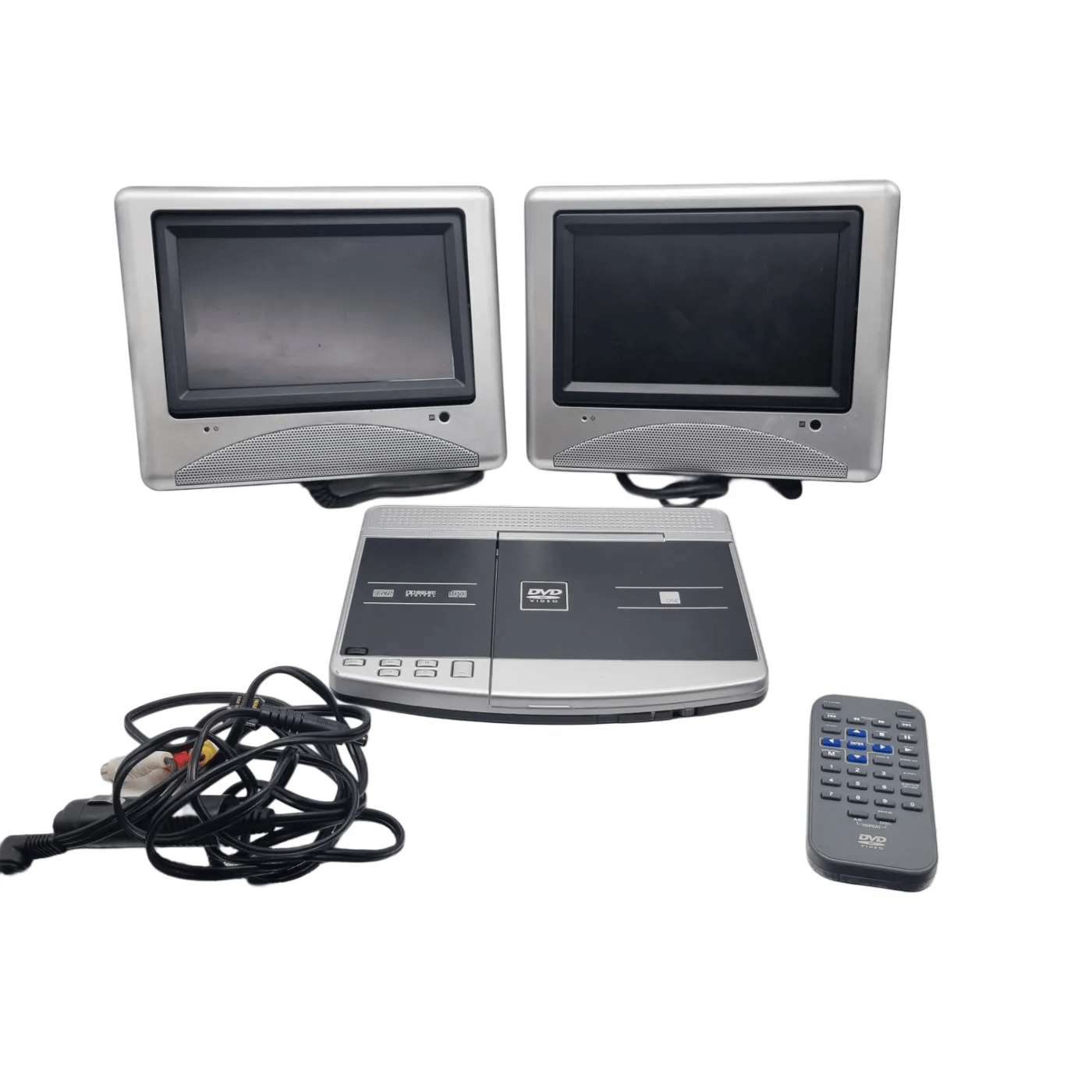 DSE Portable DVD Player G7132  Dual Screens With Car Charger Adapter, Remote,  Case (WR 1345196)