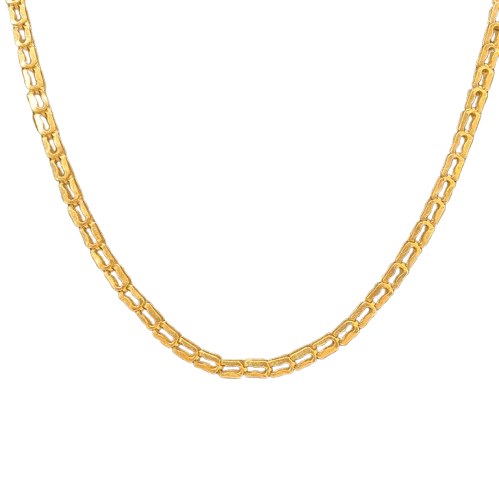Unisex 18ct Yellow Gold Boston Link Chain (NG 1349114)