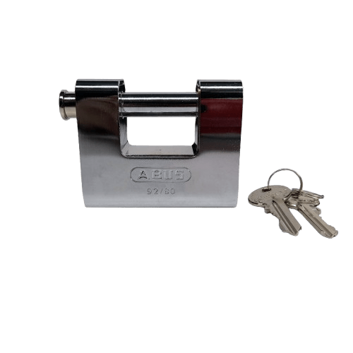 ABUS 92/80 Monoblock Chrome Plate Heavy Duty Padlock Like New