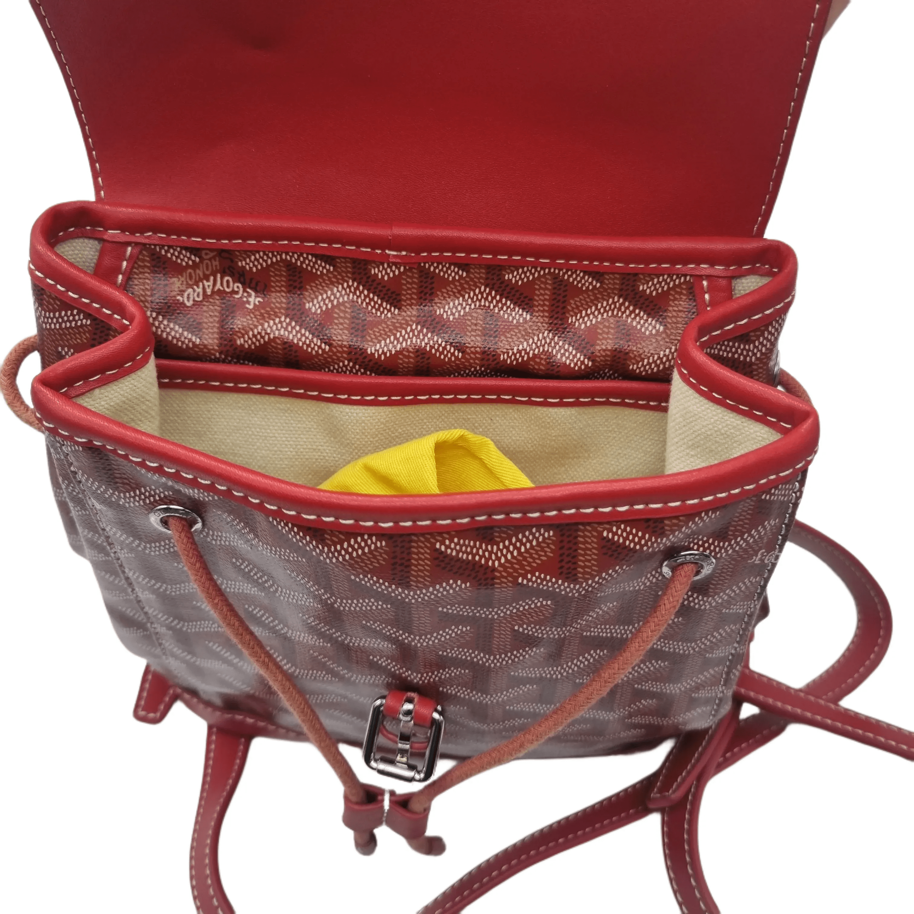 Goyard Goyardine Calfskin Mini Alpin Backpack Red + Dust Bag