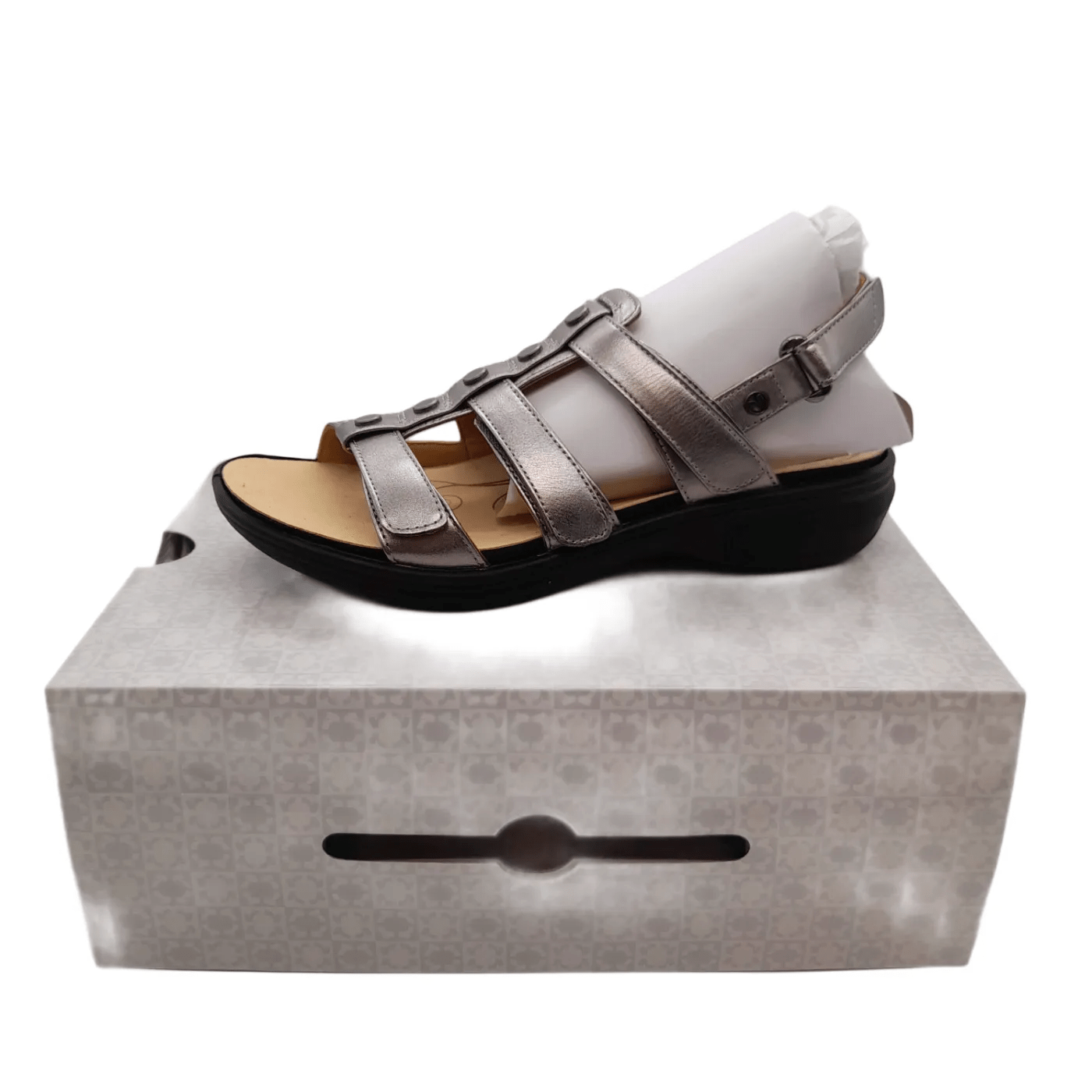 Revere Toledo Gunmetal Women’s Sandals Size: US 7 +Box (WR 1351471)
