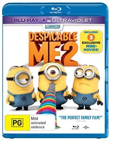 Despicable Me 2 Blu Ray + Ultraviolet – Very Good Condition