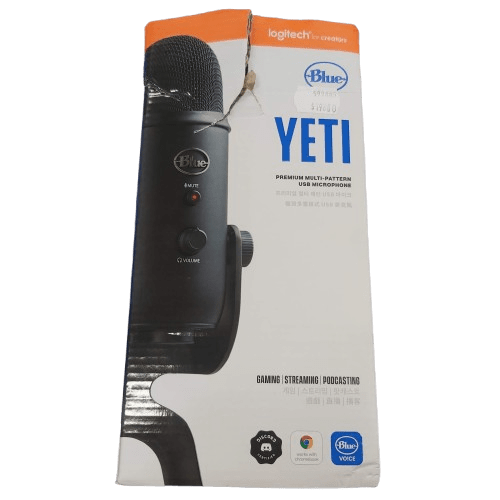Logitech Blue Yeti Black Out Professional USB Microphone, Black, Good Condition, With Box No USB Cable