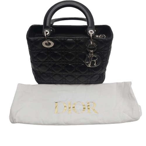 Dior Handbag Medium Lady With Long Shoulder Strap And Dustcover * Local Pickup Only *