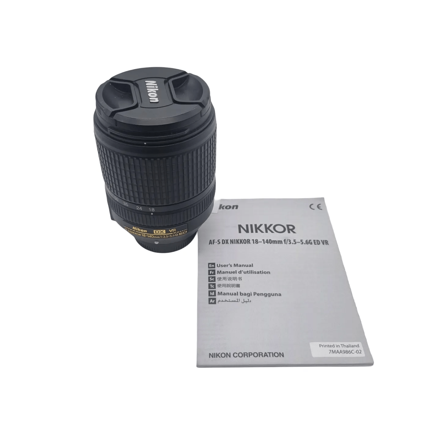 Nikon AF-S DX NIKKOR 18-140mm f/3.5-5.6G ED VR Lens – With Manual